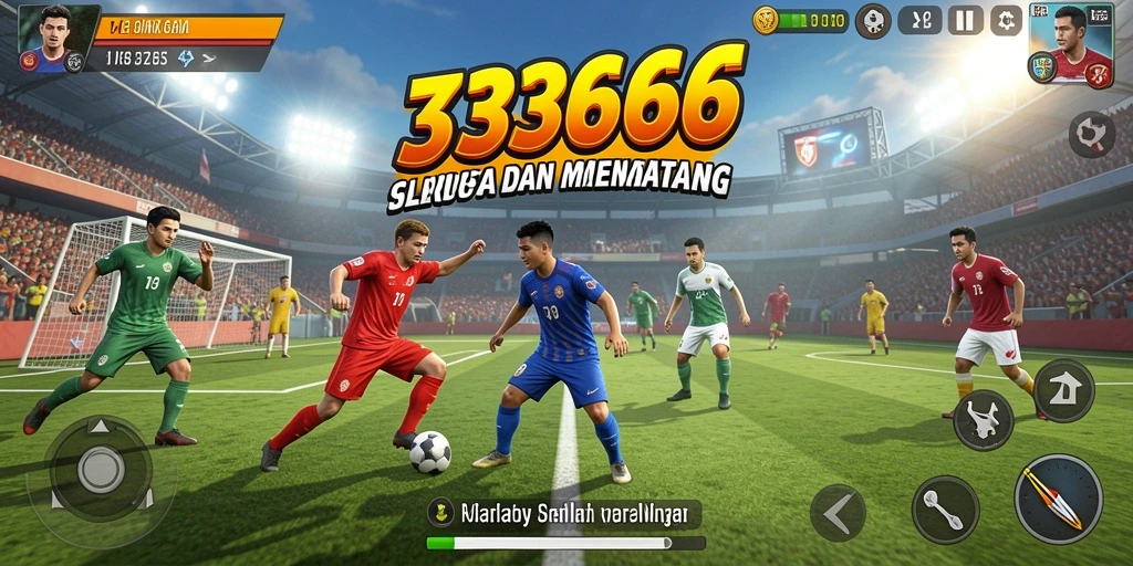 Tangkapan layar menunjukkan gameplay seru dalam olahraga kompetitif.