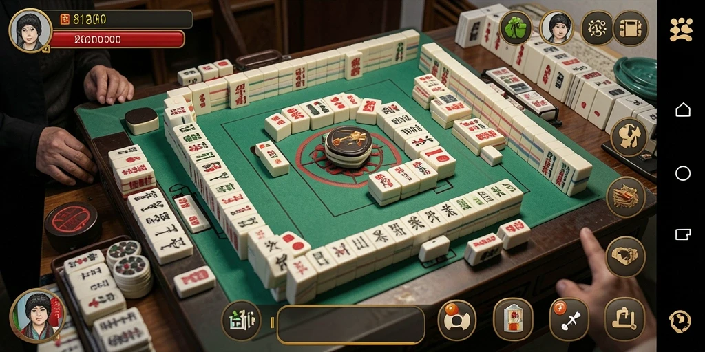 Tampilan gameplay menarik di <strong>8180</strong> dengan batu Mahjong yang berwarna-warni.