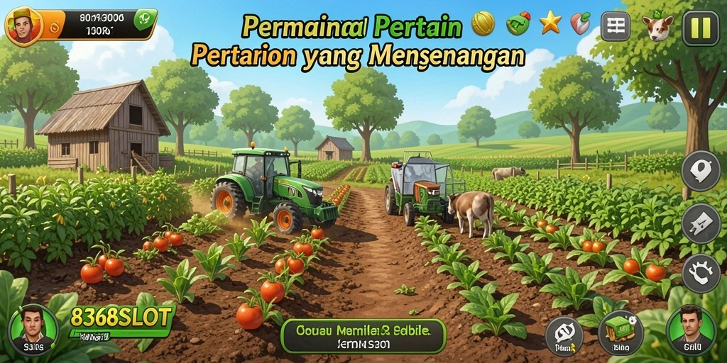 Screenshot 8368SLOT menampilkan aktivitas bercocok tanam yang seru dan interaktif.