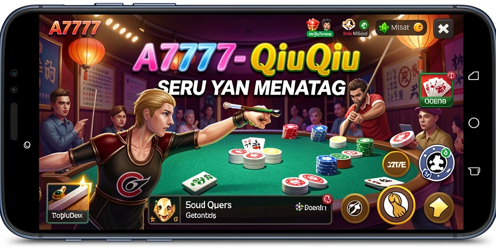 Tampilan gameplay menarik A7777 saat bermain QiuQiu.