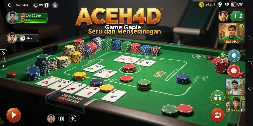 Tampilan gameplay Gaple yang seru di ACEH4D.