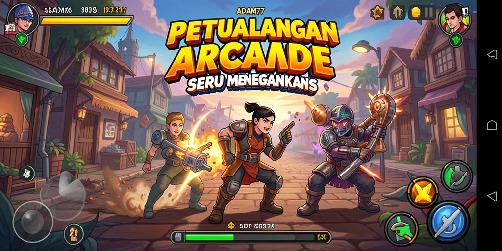 Gameplay seru di ADAM77 dengan tantangan arcade menarik.