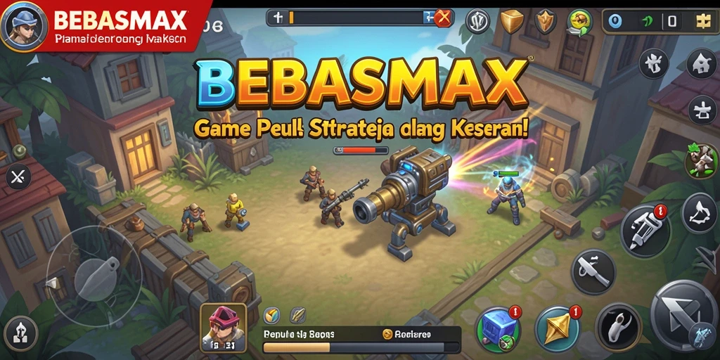Screenshot gameplay BEBASMAX yang menunjukkan karakter dan grafik menarik.