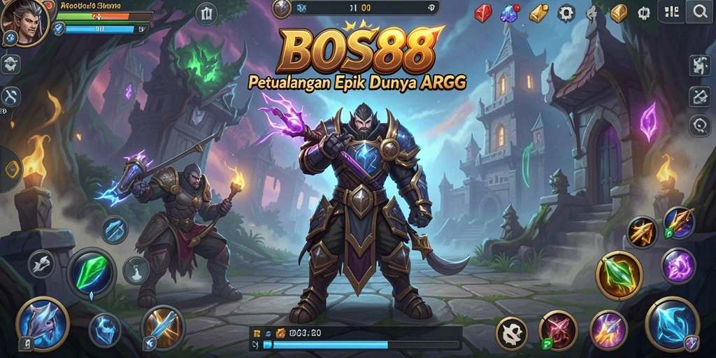 Tangkapan layar menampilkan aksi pertempuran mendebarkan dalam BOS88.