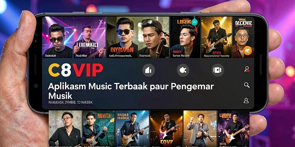 Tampilan gameplay <strong>C8VIP</strong> menunjukkan pengalaman mendengarkan musik yang menyenangkan.