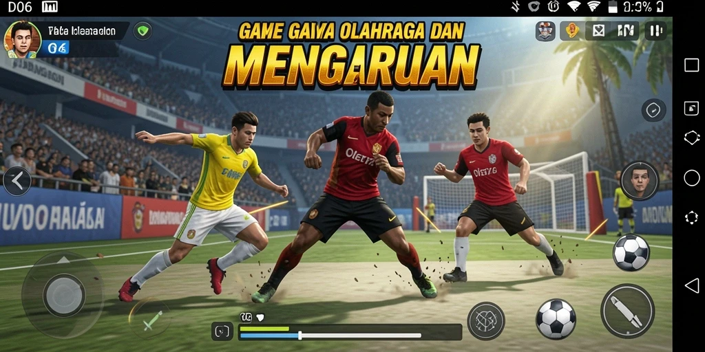 Screenshot D06 menampilkan aksi seru dalam gameplay olahraga.