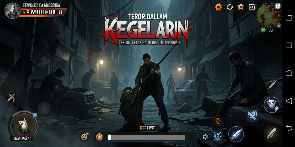 Tampilan gameplay DEWANUSA yang menakutkan dan mendebarkan.