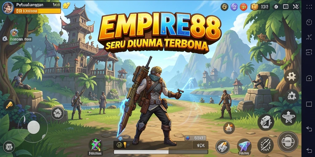 Screenshot gameplay EMPIRE88 yang menampilkan eksplorasi dunia terbuka.