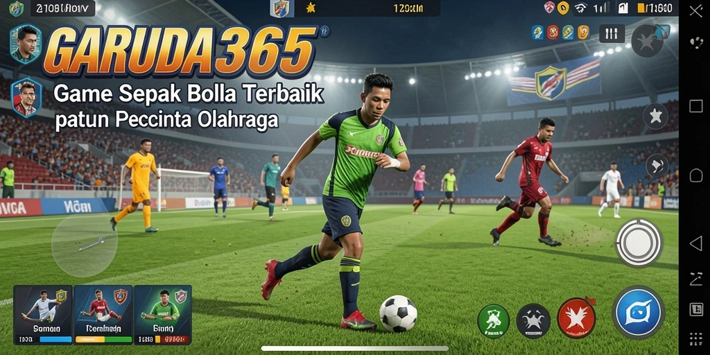 Tampilan permainan GARUDA365 yang mendebarkan dalam aksi sepak bola.