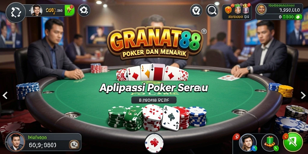Tampilan screenshot gameplay Poker di GRANAT88 yang seru dan menegangkan.