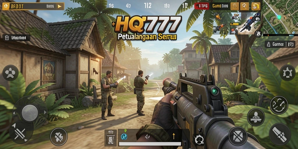 Tampilan screenshot HQ777 menampilkan aksi mendebarkan dalam gameplay TPS.