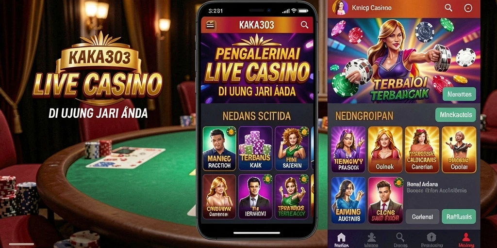 Tampilan permainan Live Casino KAKA303 yang mendebarkan dan interaktif.
