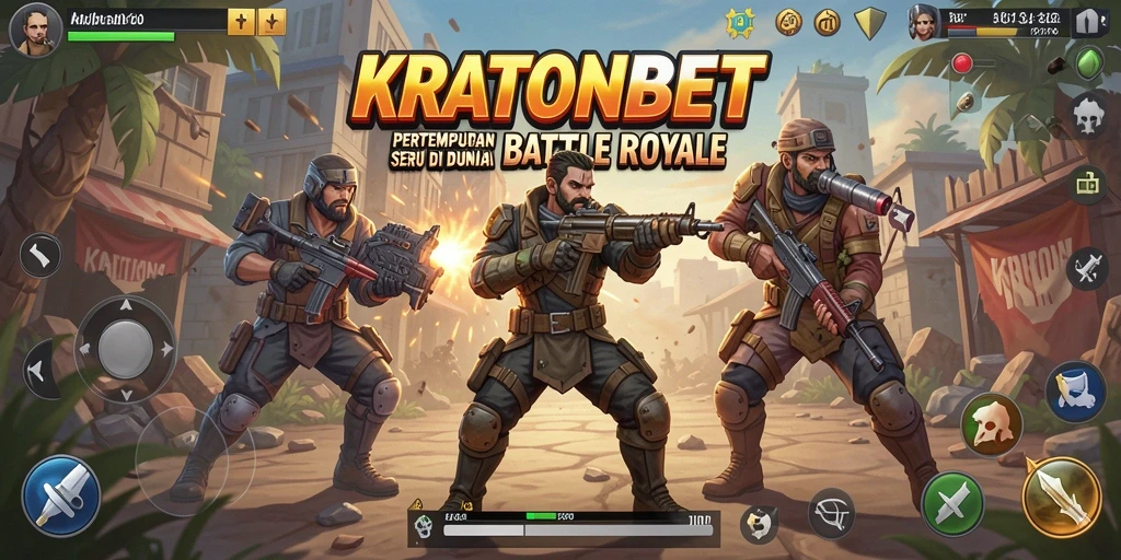 Gameplay KRATONBET yang penuh aksi dalam Battle Royale.