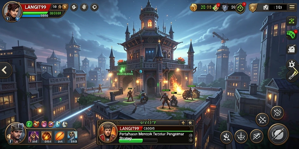 Gameplay menarik di LANGIT99 dengan elemen Tower Defense yang seru.