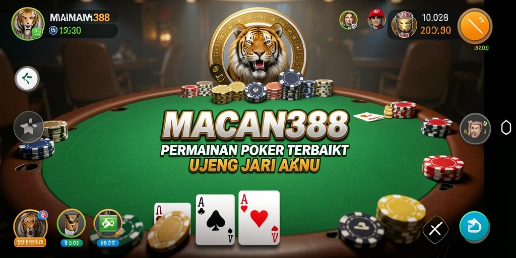 Tampilan menarik dari gameplay Poker di MACAN388.