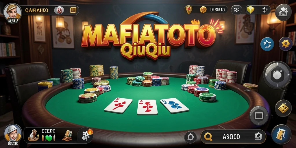 Tampilan aksi seru permainan QiuQiu di MAFIATOTO.