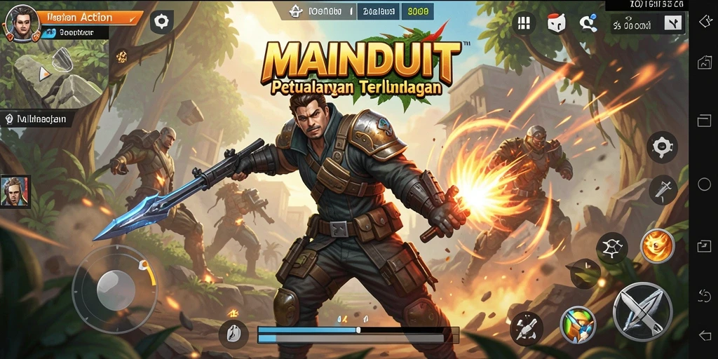 Tampilan menarik dari gameplay action MAINDUIT yang mendebarkan.