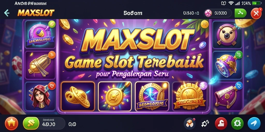 Tampilan gameplay seru dari MAXSLOT dengan berbagai tema slot.