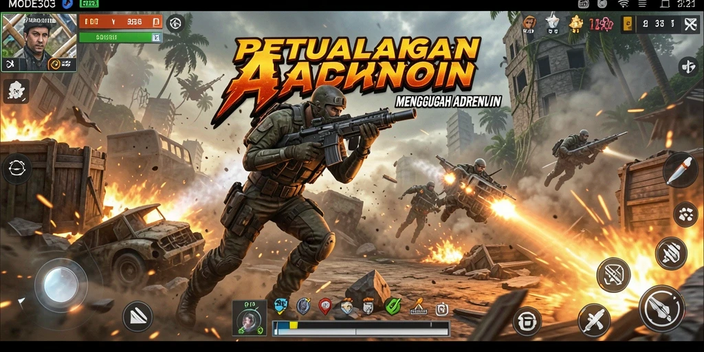 Tangkapan layar gameplay <strong>MODE303</strong> dengan aksi seru dan beragam karakter.