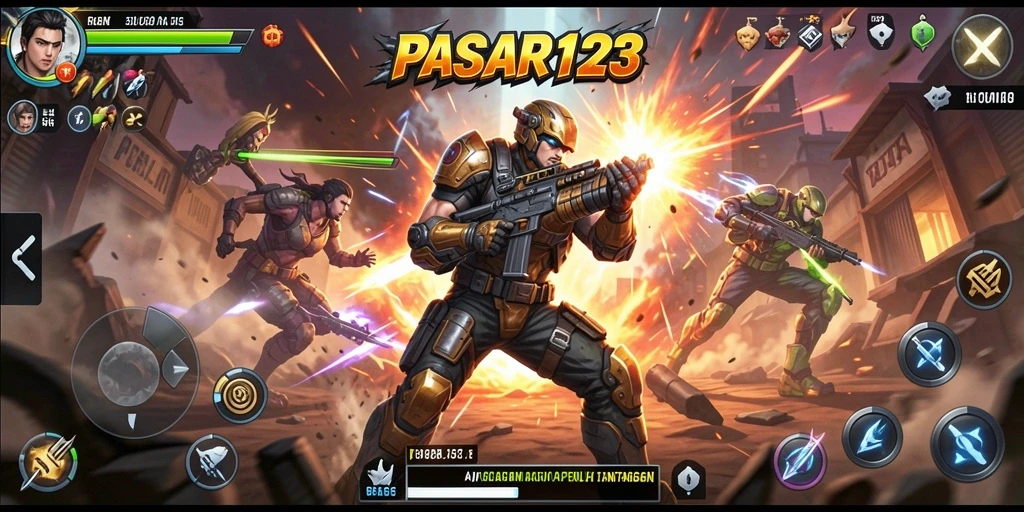 Tampilan gameplay PASAR123 yang intens dan mendebarkan.