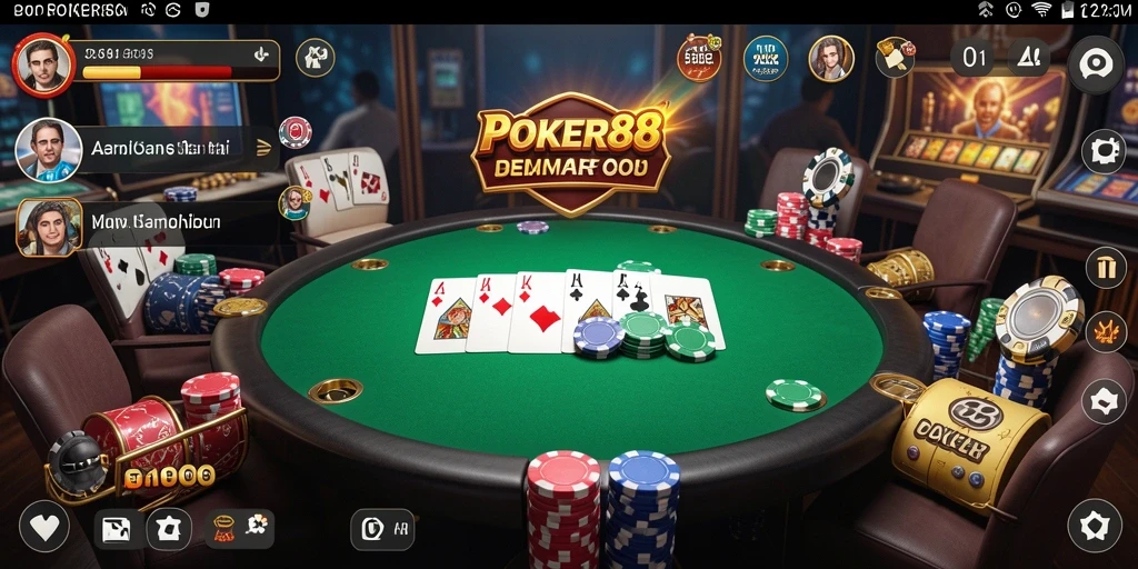 Tampilan gameplay POKER88 yang seru dan mengasyikkan.
