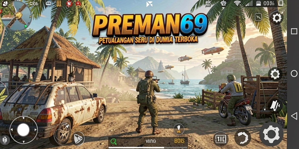 Gameplay seru dalam dunia terbuka PREMAN69.