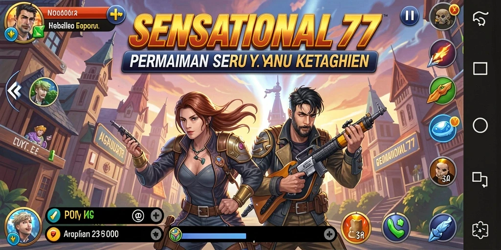 Tangkapan layar utama SENSATIONAL77 menampilkan gameplay seru yang menghibur.