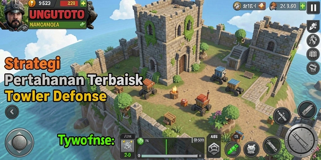 Tampilan gameplay <strong>UNGUTOTO</strong> yang menarik dalam pertempuran Tower Defense.