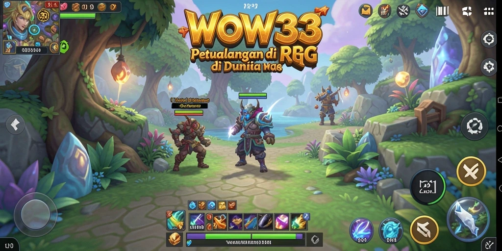 Tampilan gameplay RPG WOW33 yang mendebarkan dan penuh aksi.